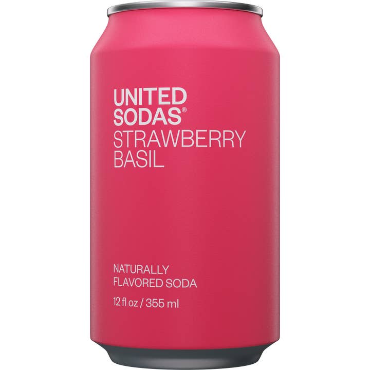 United Sodas - Wholesale Soda/Carbonated Drink - Naturally Flavored Soda - Strawberry Basil