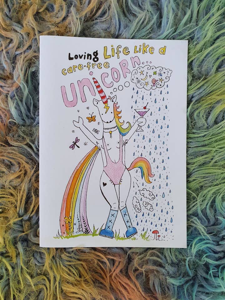'Lovin' Life Like A Carefree Unicorn' for wholesale by MOONFACE