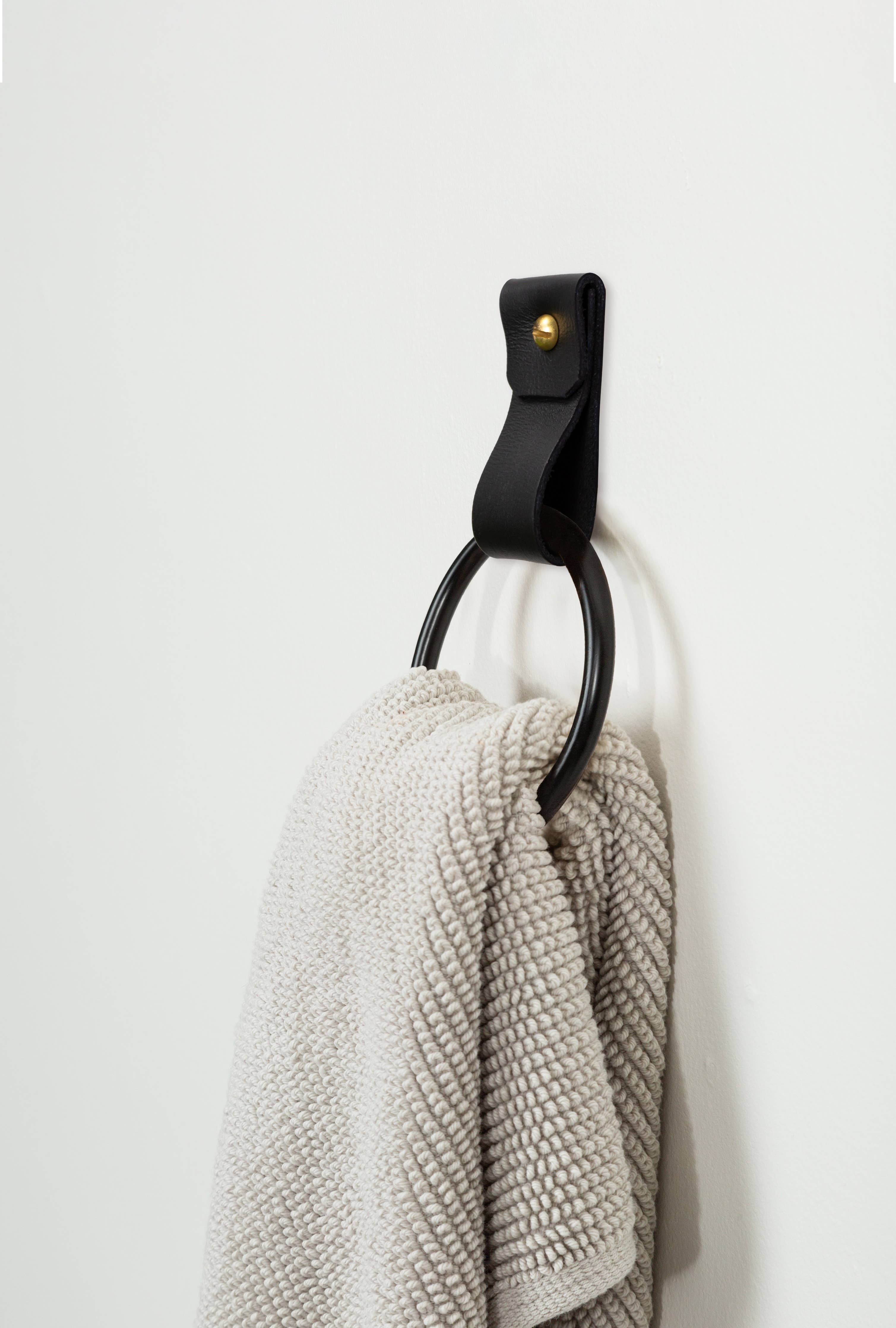 Keyaiira - Wholesale Towel Holder/Hanger - Bathroom Fixture Bundle - Black Ring - [Round End Style]6