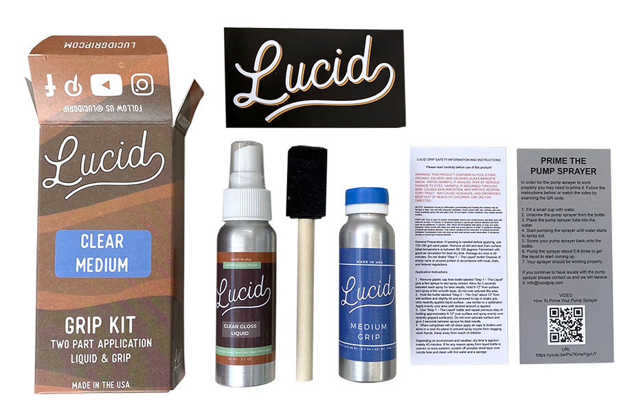 Lucid Grip - Wholesale Sporting Accessories - Lucid Grip - Clear Spray on Grip Tape Kit8