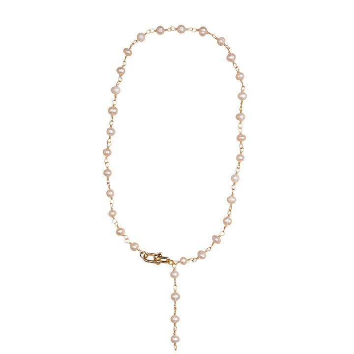 Collier Chaîne de Perles & Fermoir Mors de Cheval pour la vente par ali & bird jewelry