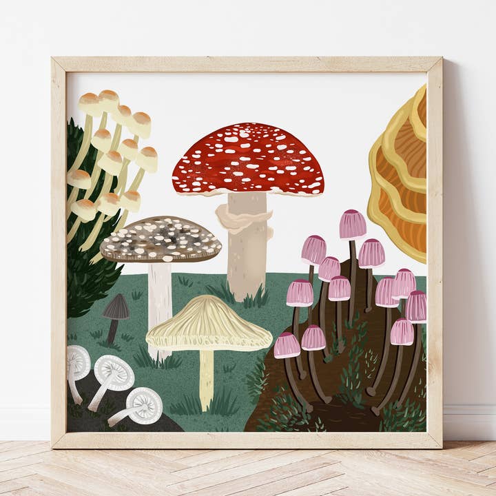 Impresión de hongos para venta al por mayor de Bea Baranowska Illustration