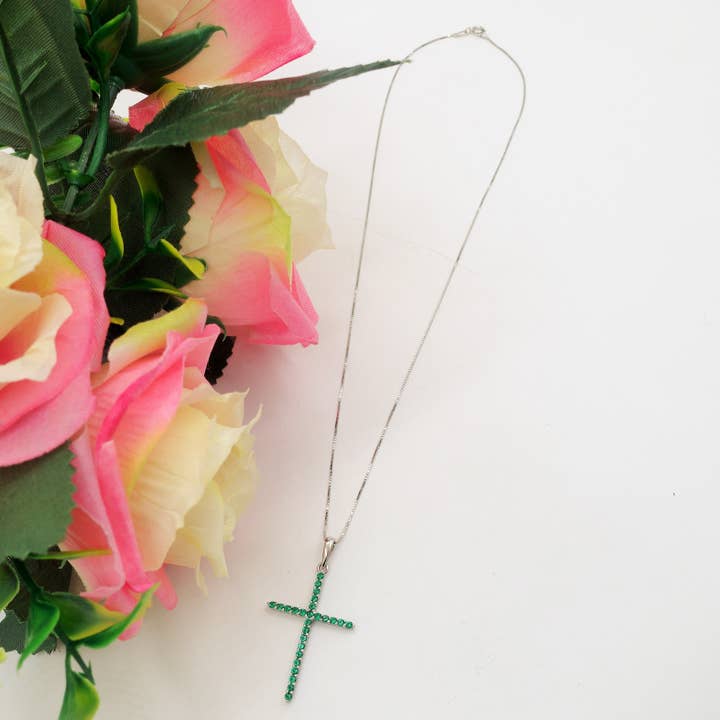 Daemon srls - Wholesale Pendant/Charm Necklace - CROSS ~ ARGENTO 925 ~ Collana con pendente croce in cubic zirconia8