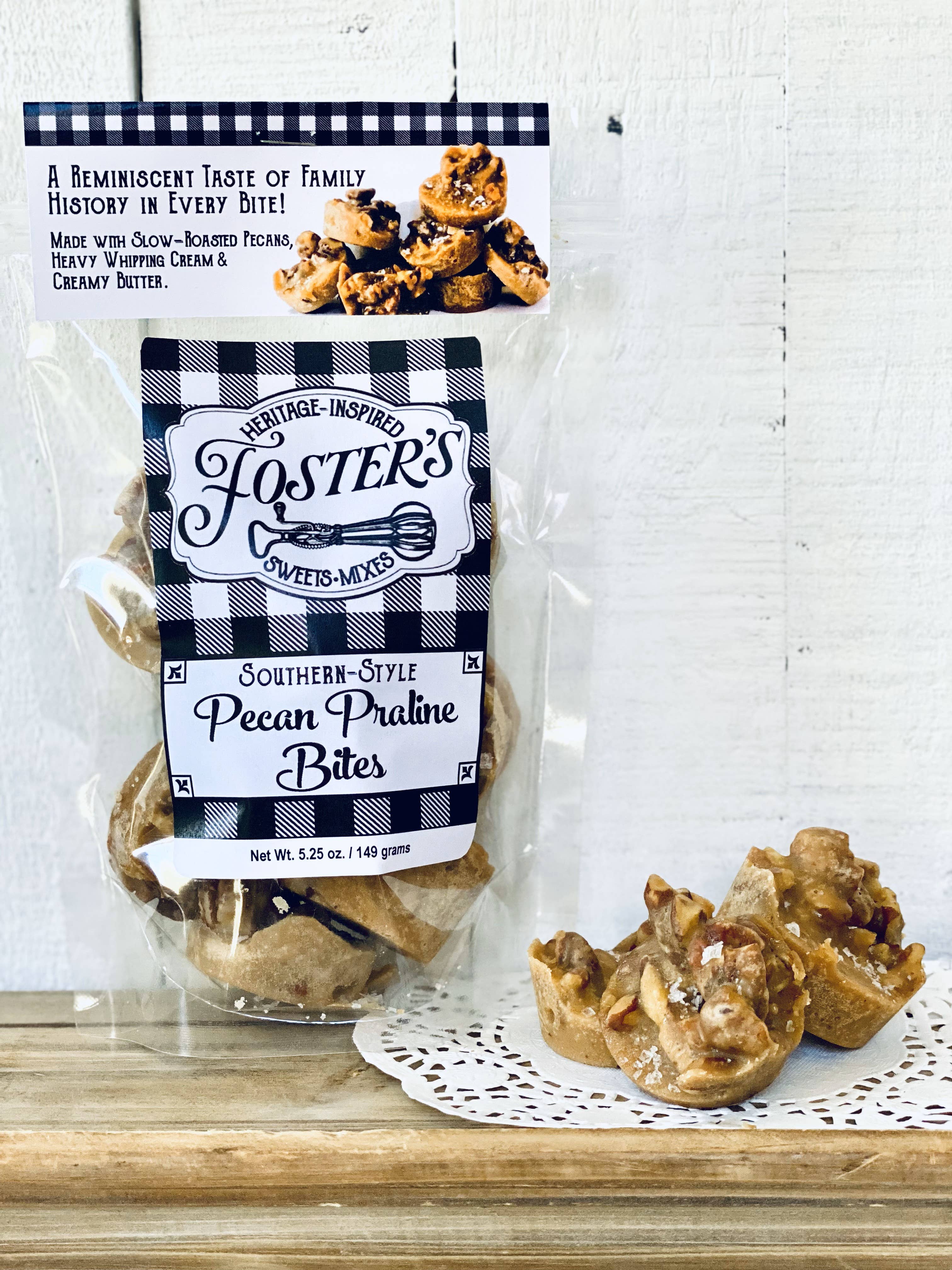 Foster's Heritage-Inspired Sweets & Mixes - Wholesale Caramel - Southern-Style Pecan Praline Bites0