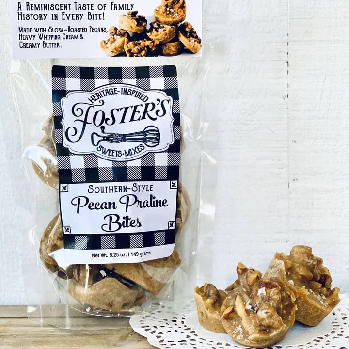 Foster's Heritage-Inspired Sweets & Mixes - Wholesale Caramel - Southern-Style Pecan Praline Bites0