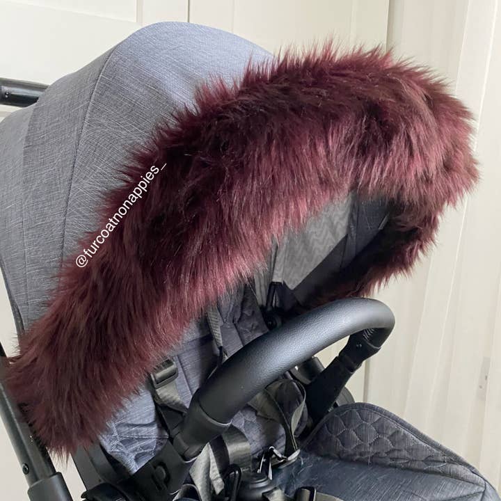 Fur coat no nappies U.K. ltd - Vendita all'ingrosso Copripasseggino/accessorio per passeggino - Neonati - Pelliccia universale Plum Hood