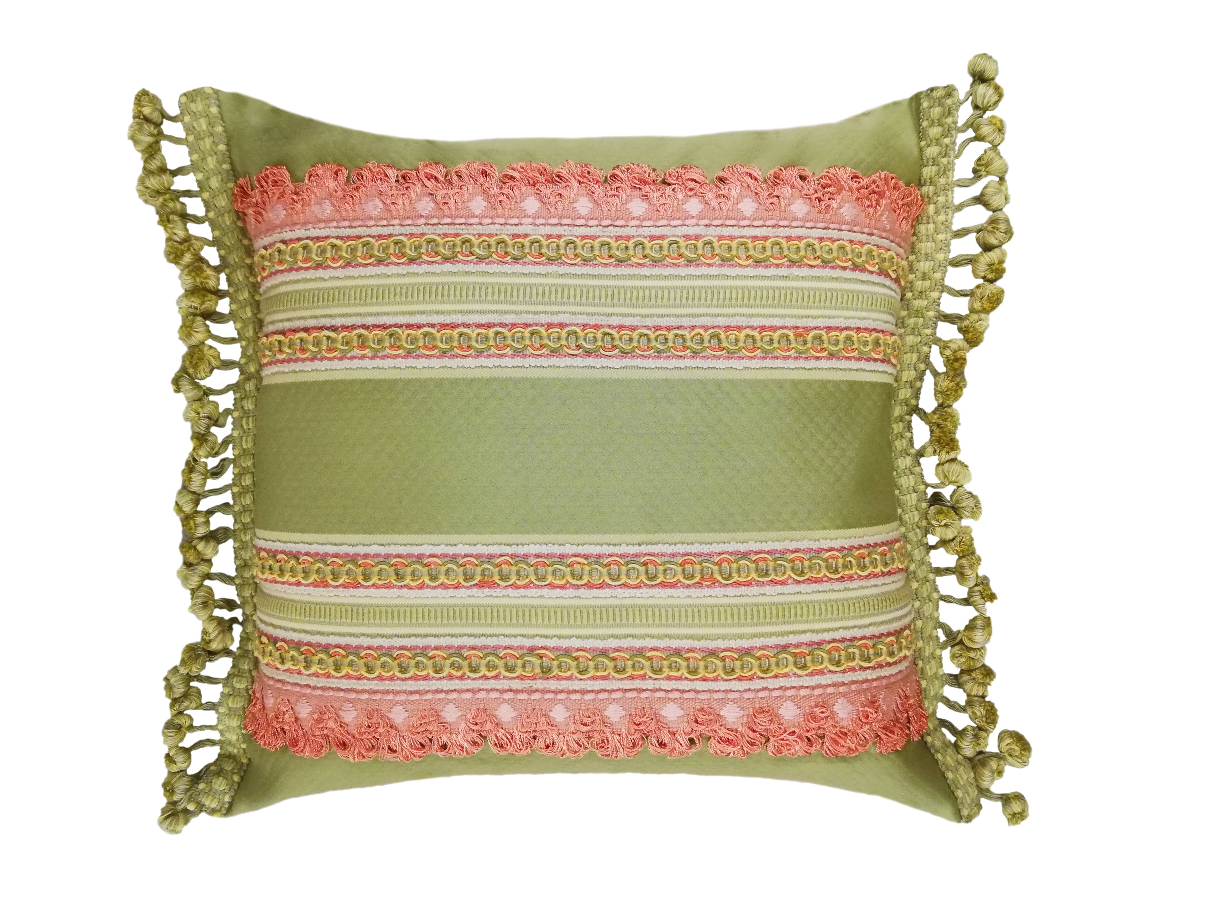 San Leucio 1789 - Wholesale Throw/Decorative Pillow - TEODOSIO REVERSIBLE CUSHION - GREEN 
CODE COLLECTION7