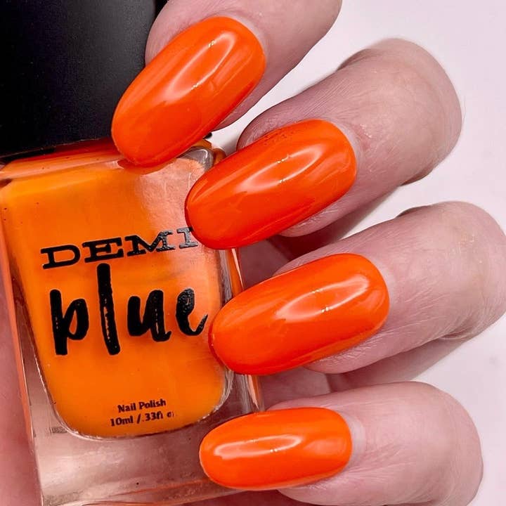 Explosion – Dark Orange Vegan Nail Polish for wholesale by DEMIblue Clean and Vegan Nail Polish