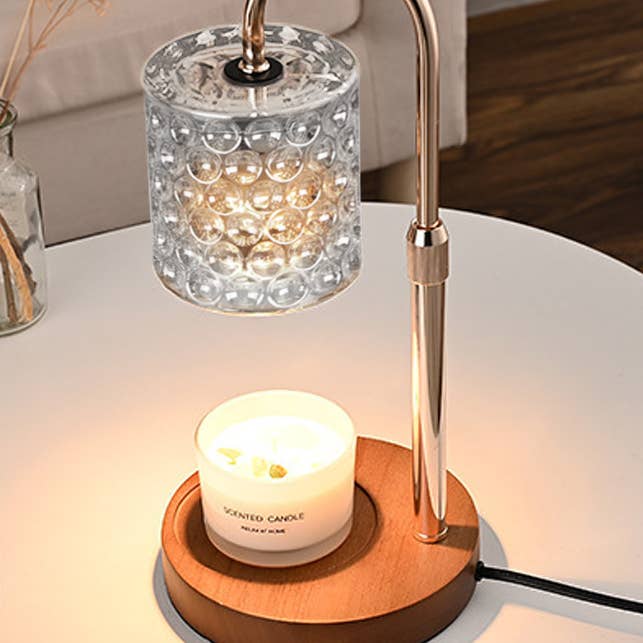 Alla hjärtans dag trävaxsmältare lampa dimbar flamlös för wholesale av Liffy