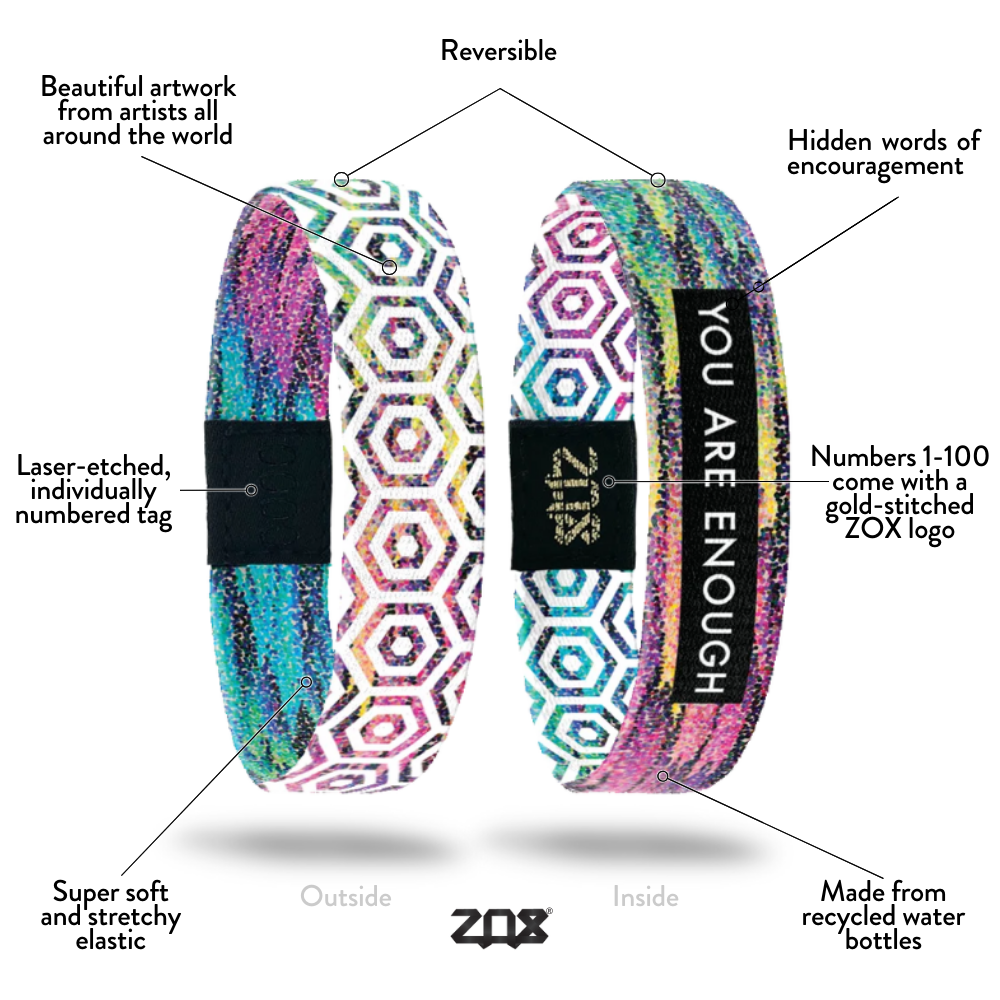 ZOX - Wholesale Woven/Braided Bracelet - You Are Enough Interactive Affirmation Bracelet2