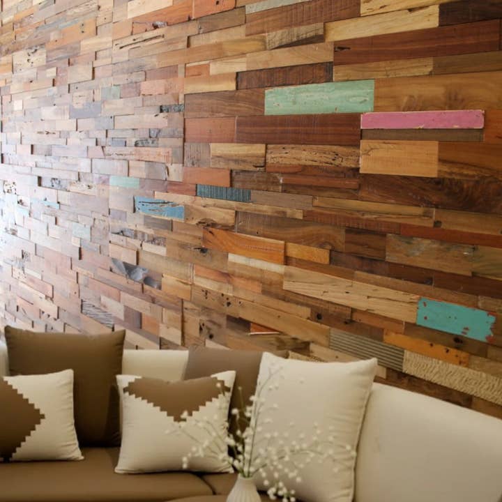 Brown And Rustic Patina 3D Embossed Decorative Wall Panels for wholesale by HomeRoots