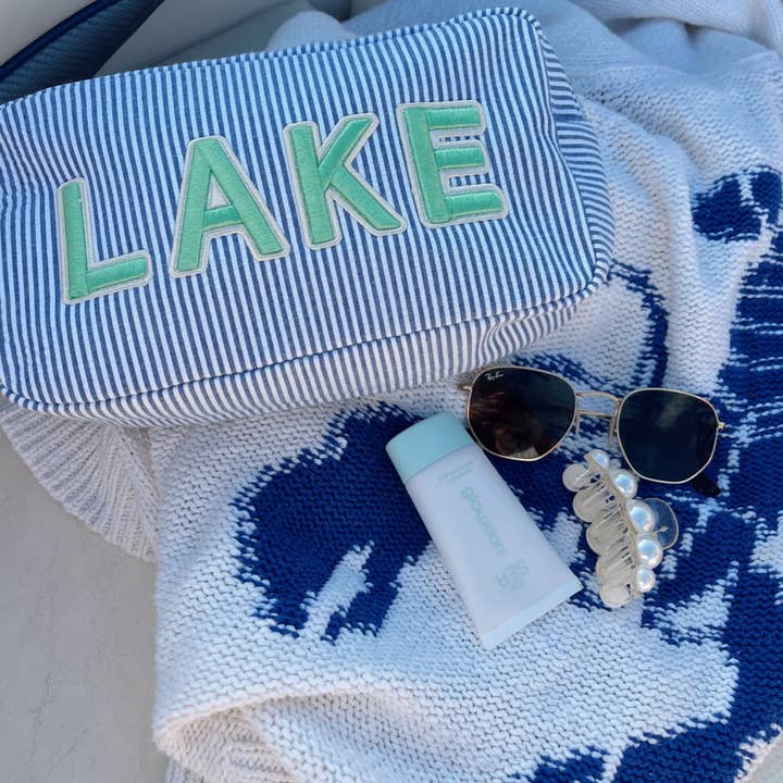 KENZKUSTOMZ - Wholesale Pouch - Women's - Lake - Blue Seersucker Large
