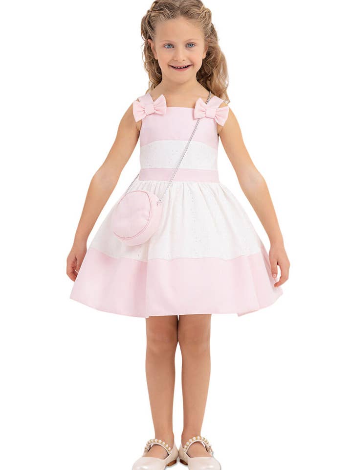 Pink formal dress 33314PR for wholesale by Lara Kids