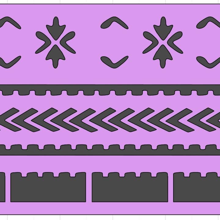 Pochoir de bordure samoan Malu pour la vente par Belle Stencils