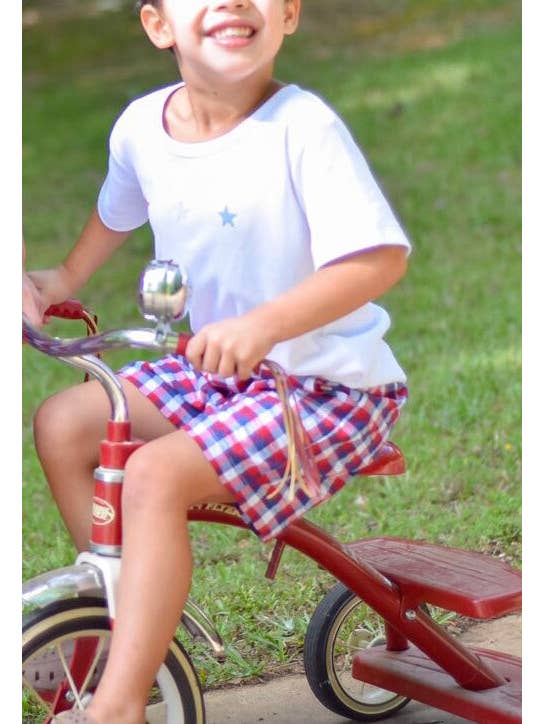 The Yellow Lamb - Vente Short – enfant - Short Alexander en étoiles et rayures1