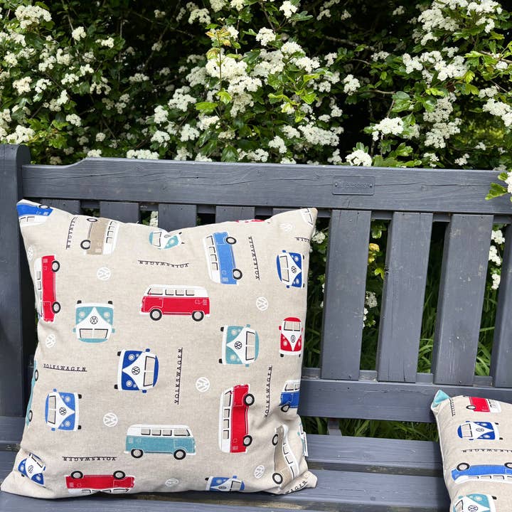 VW Camper Van Plain Cushions for wholesale by Lizzie Dixon Designs
