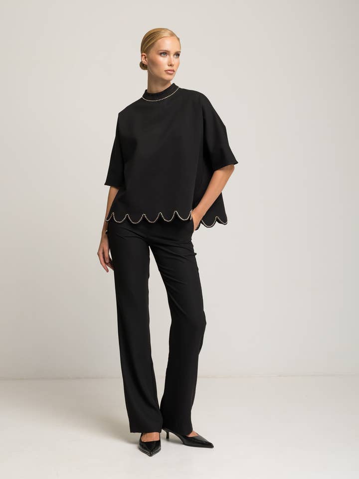 Brenna beaded blouse for wholesale by NIZA