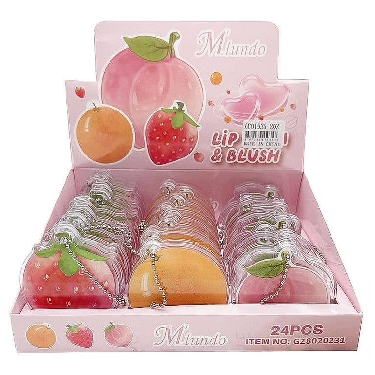 Diacly - Vente Baumes à lèvres - 24pk Fruits Scene Chaîne Suspendue Baume à Lèvres Blush Lèvres1