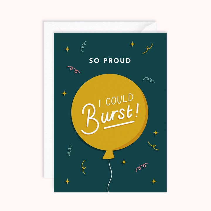So Proud I Could Burst | Biglietto di congratulazioni per la vendita all'ingrosso da parte di Dani White Design