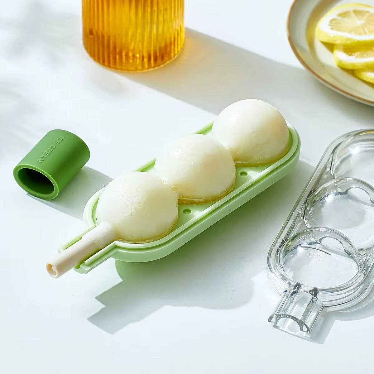 VIGOR - Wholesale Ice Tray/Mold - Popsicle Tubs Freezer Maker Custom Silicone Easy Release Ice Cream Mold with Straw4