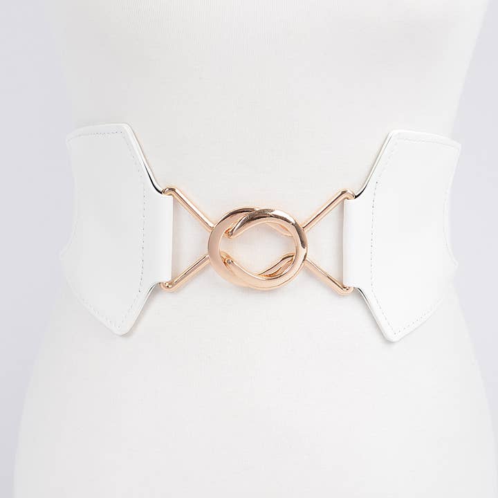 3AM BY H&D ACCESSORIES - Wholesale Belt - Women's - Faux Leather Wide Elastic Belt