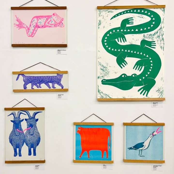 Strangford – wholesale Art print – Bend & Snap - Original Woodcut Print4