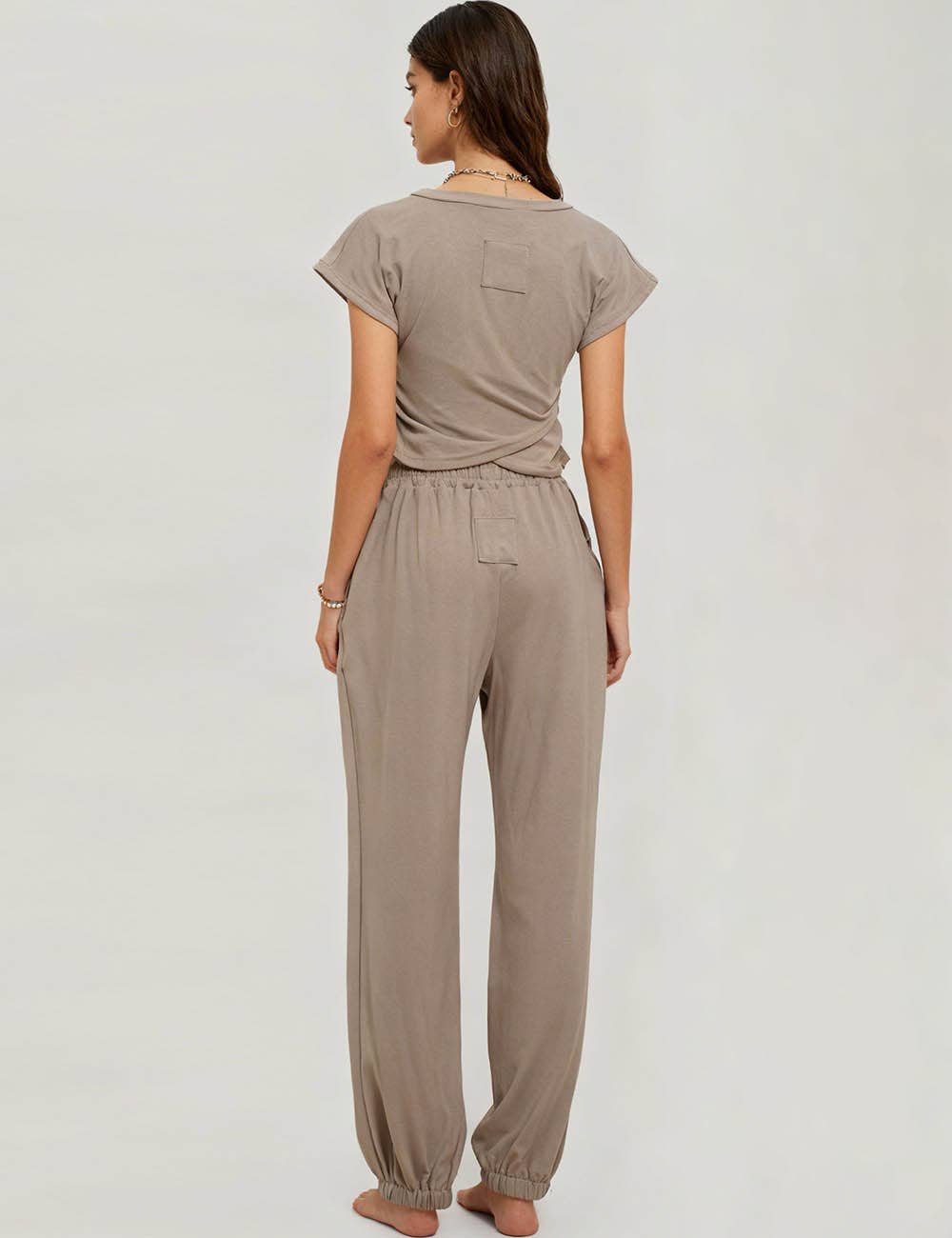 Sweetkama - Wholesale Lounge Set - Women's - Ladies Solid Color Crop Top and Pants Set SKST3795