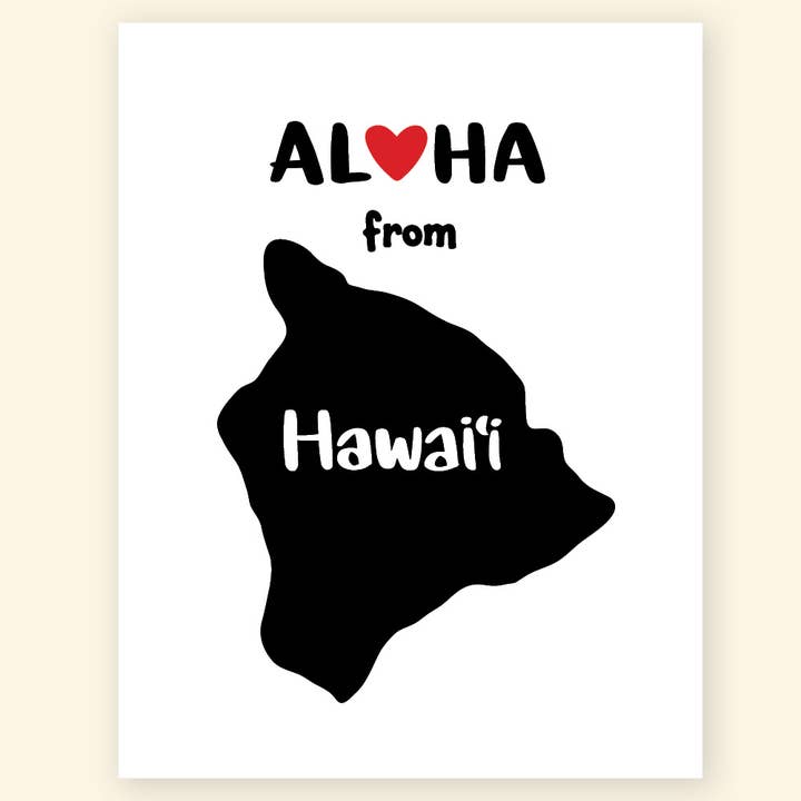 'ALOHA from Hawai‘i' Greeting Card for wholesale by Studio G