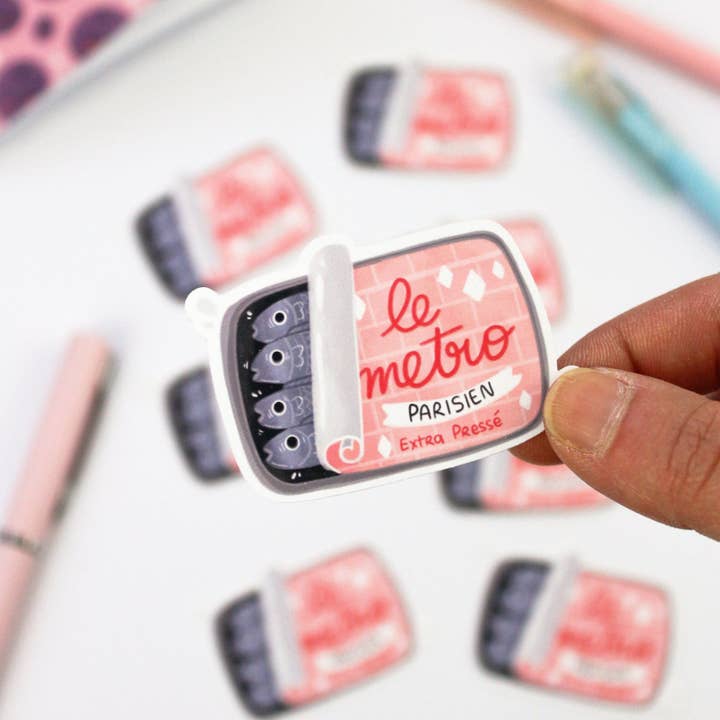 My Sweet Paper Card - Wholesale Sticker - Le Métro - Can of Sardines - Funny French stickers2
