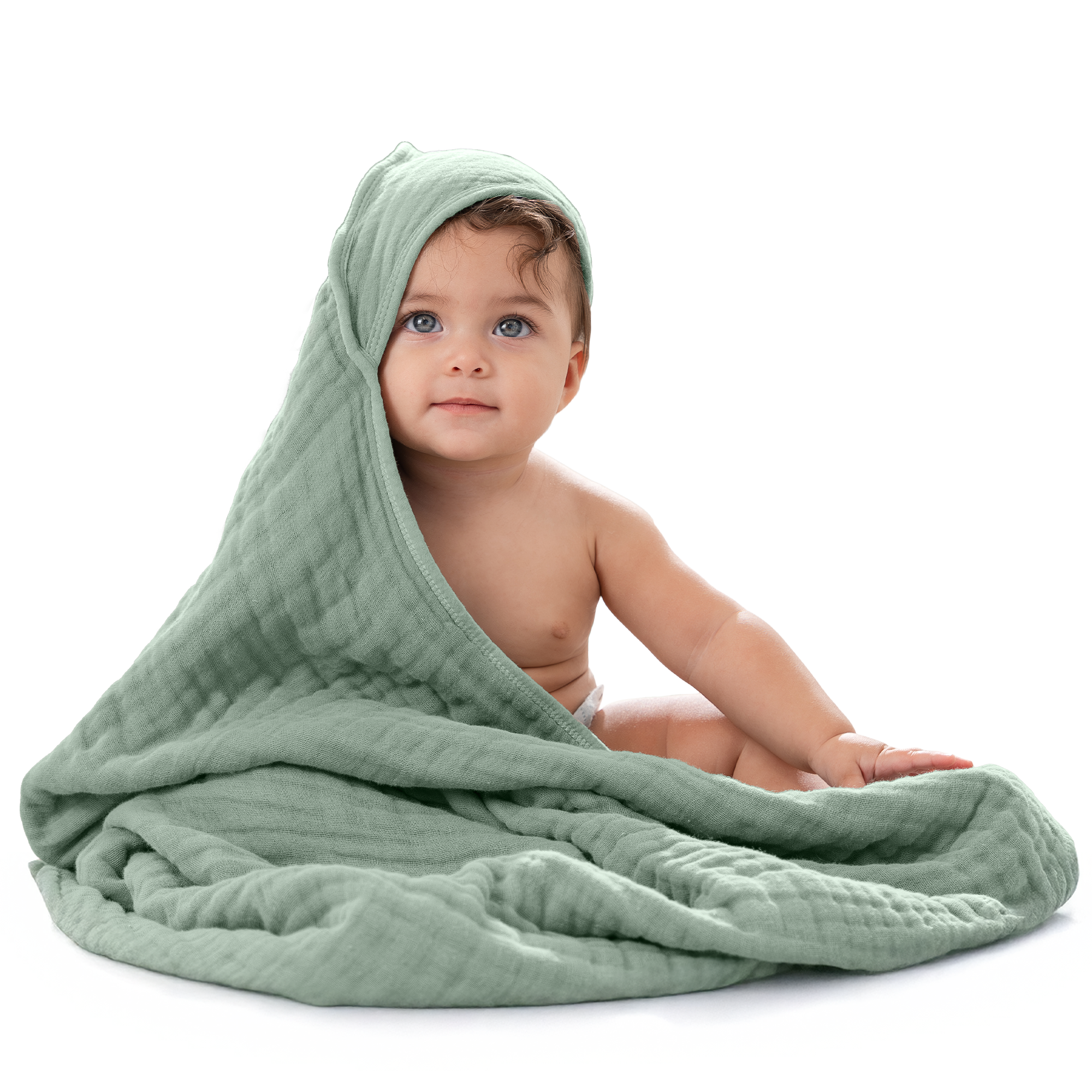 Comfy Cubs - Vendita all'ingrosso Asciugamano con cappuccio - Bambini e neonati - Asciugamano con cappuccio per neonati, 6 strati 100% cotone mussola di Comfy Cubs64