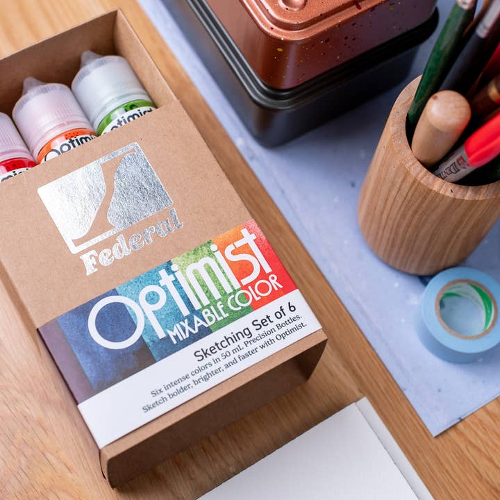 Federal Color - Wholesale Writing Ink - Optimist Mixable Color, Sketching Set of 61