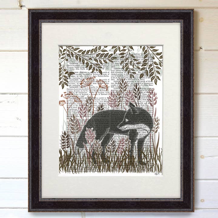 Country Lane Fox 2 Earth Book Print / Art Print / Wall Art for wholesale by FabFunky Ltd
