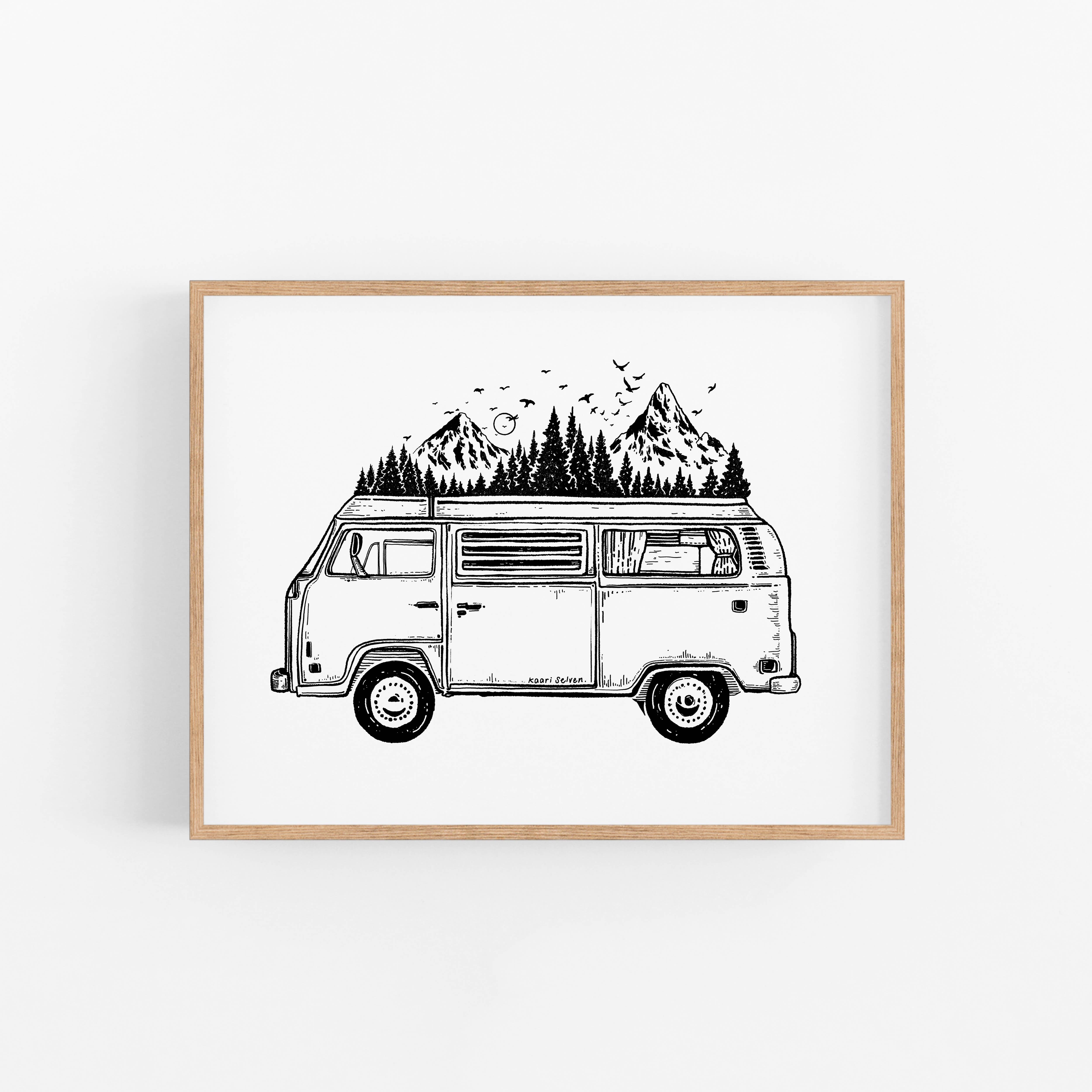 Kaari & Co. - Wholesale Art Print - Mountain Van Art Print2