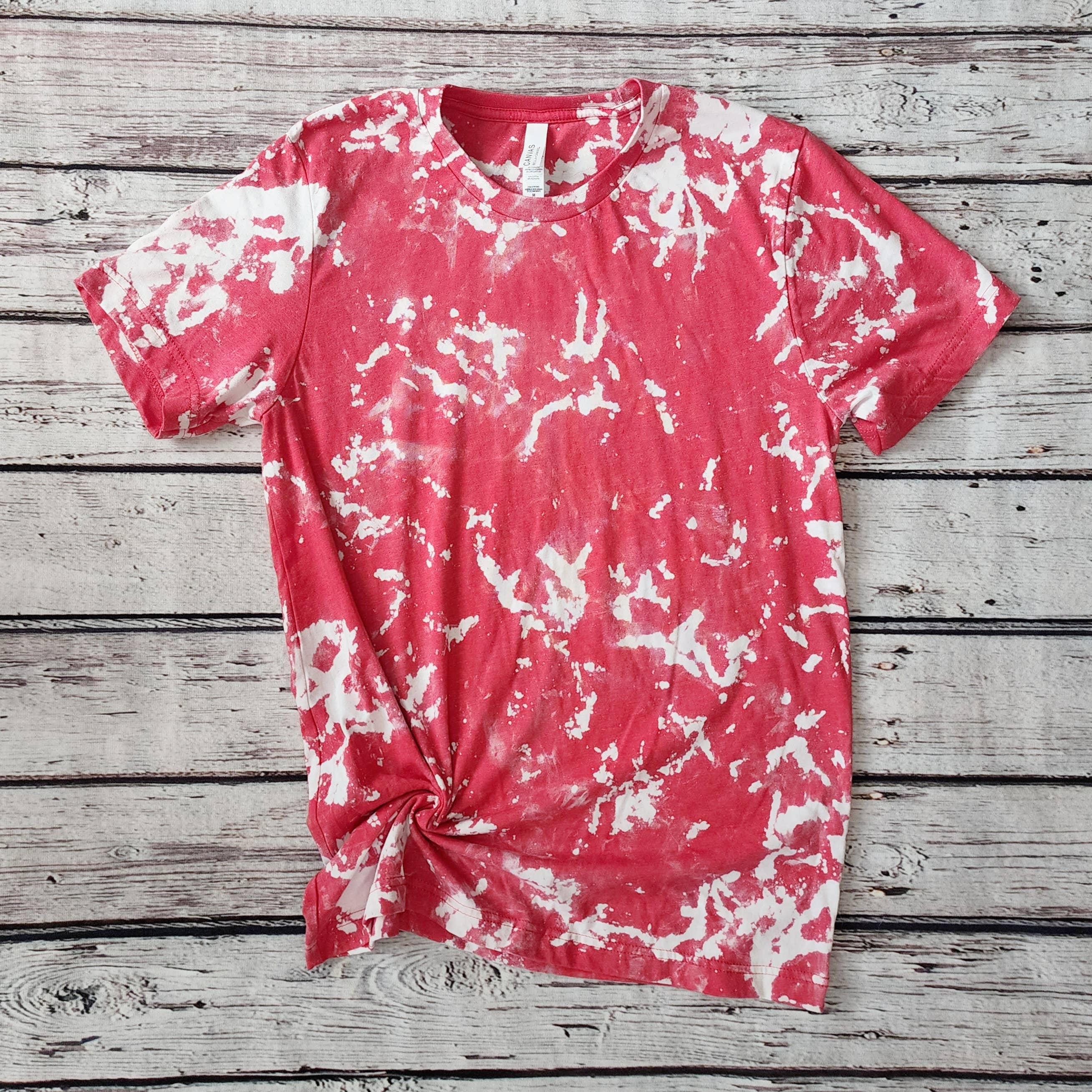 Shirts & Giggles - Wholesale T-Shirt - Women's - Bella+Canvas® Blank Scrunch Bleached T-Shirt, Unisex Tee5