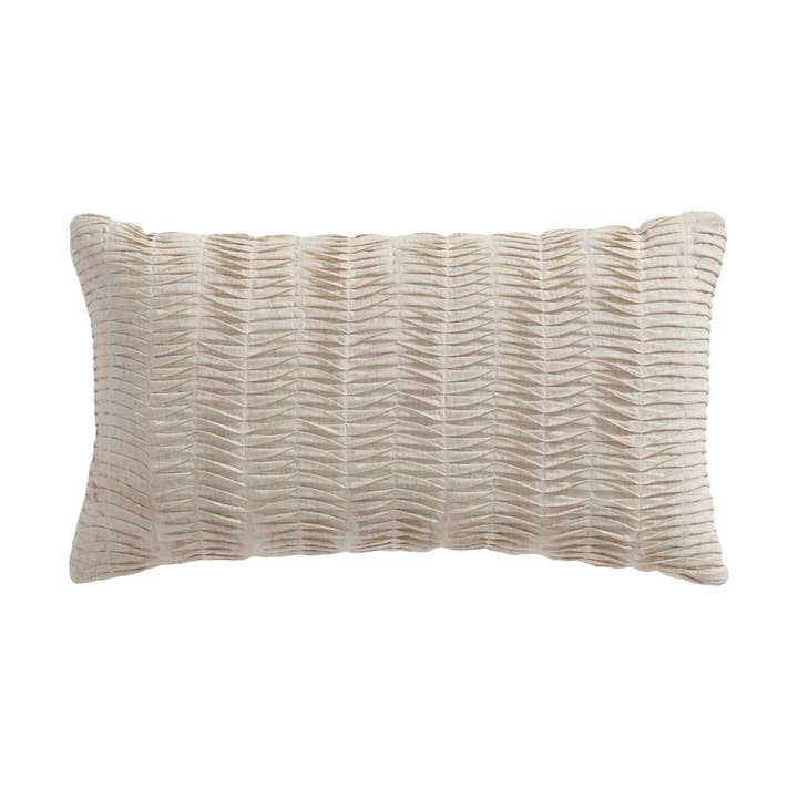 Spencer Plaid Neutral Plisseret Pude for engroshandel hos Levtex Home