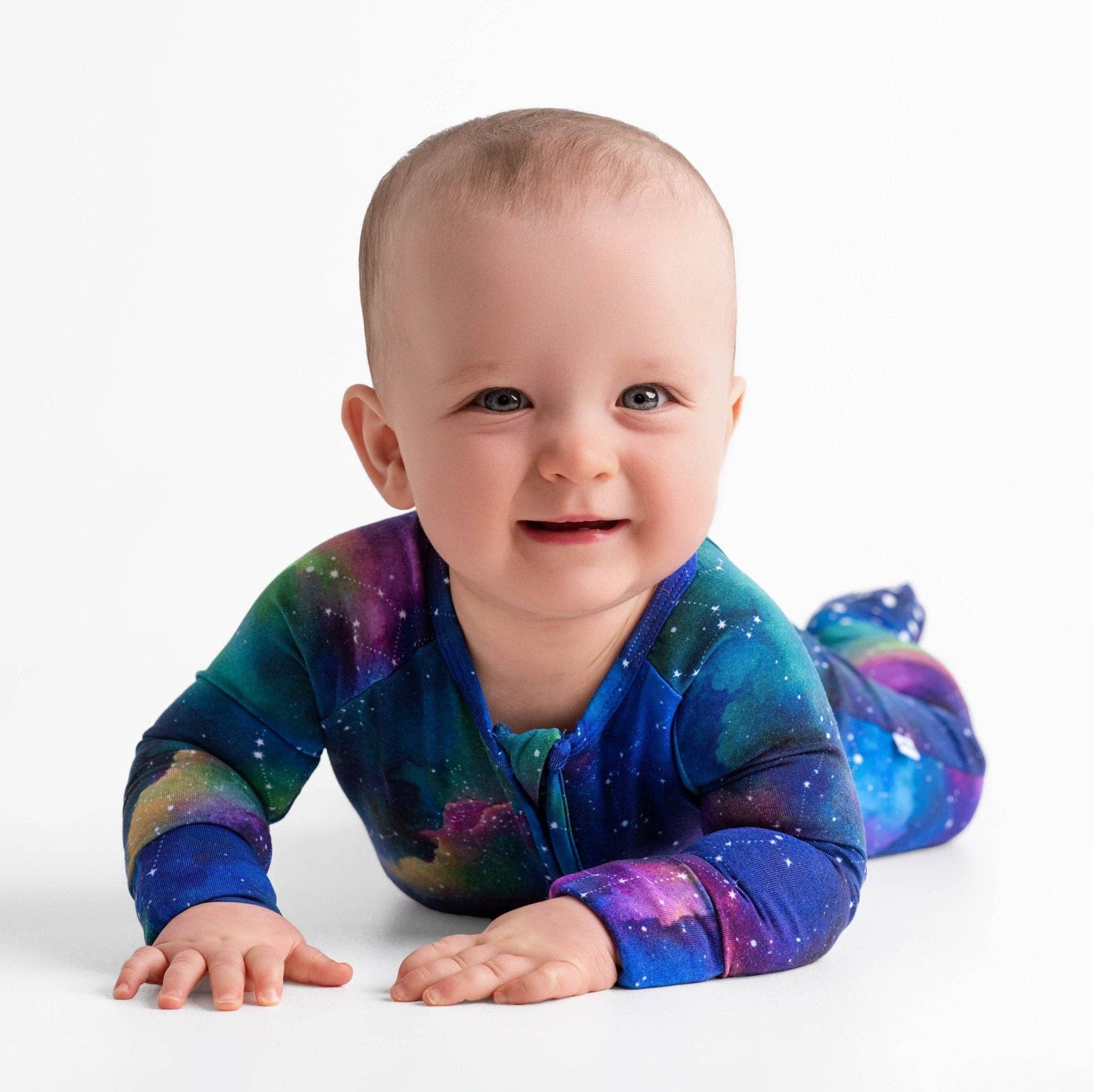 Jammie Session formerly Big Dreams Little Jammies - Wholesale Jumpsuit - Baby - Luminara Galaxy Romper , bamboo baby romper, bamboo pajama romper, soft baby romper, eco friendly baby romper, unisex baby outfit, baby sleepwear, sustainable baby clothes, bamboo sleep romper, cozy baby pajamas, bamboo sleepwear4