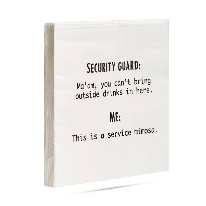 ellembee gift - Wholesale Disposable Napkin - This is a service mimosa funny Beverage Cocktail Napkins
