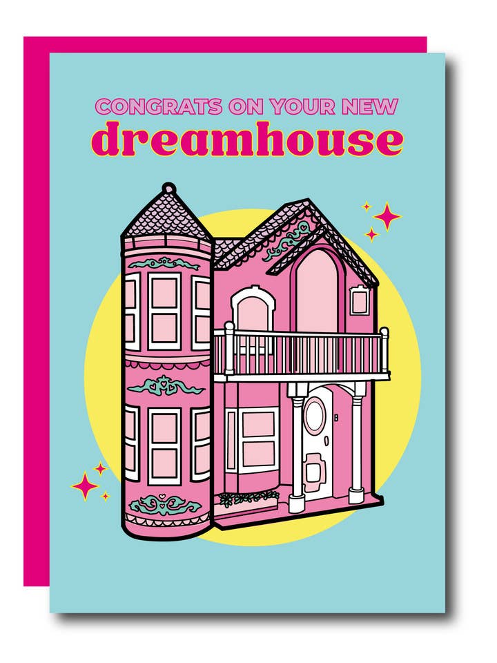 Carte de vœux nouvelle maison Barbie Dreamhouse pour la vente par Studio Soph (We Pay Your Import Fees - We Ship DDP)