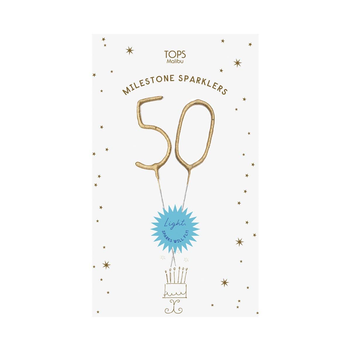 TOPS Malibu – wholesale Tomtebloss – Mini 4" Gold Milestone Number Sparkler Wands - Anpassat alternativ3