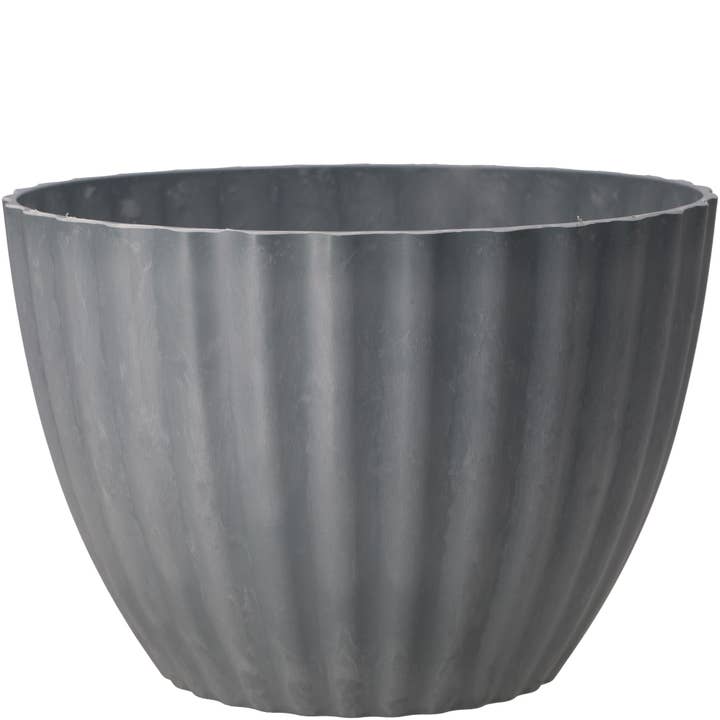 Kunststof kuip Lutz, D31cm, H21,5 cm, Grijs Marmer voor wholesale door Vosteen