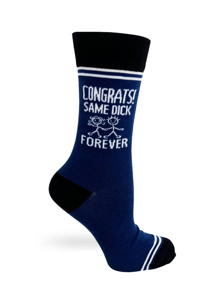 Congrats Same Dick Forever - Hey Now Unisex Crew Socks for wholesale by Fabdaz