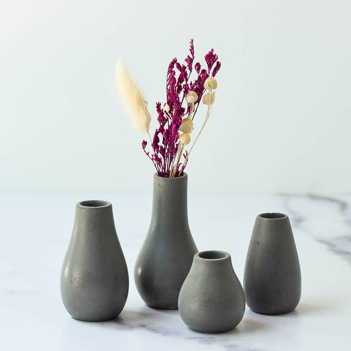 Cedar & Stone Garden – wholesale Vase – Set of 4 Miniature Bud Vases5