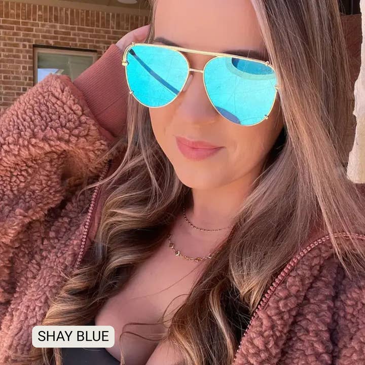 DAX Eyewear - Wholesale Sunglasses - Women's - SHAY - Women's Polarized Large Hair Friendly Aviator 4