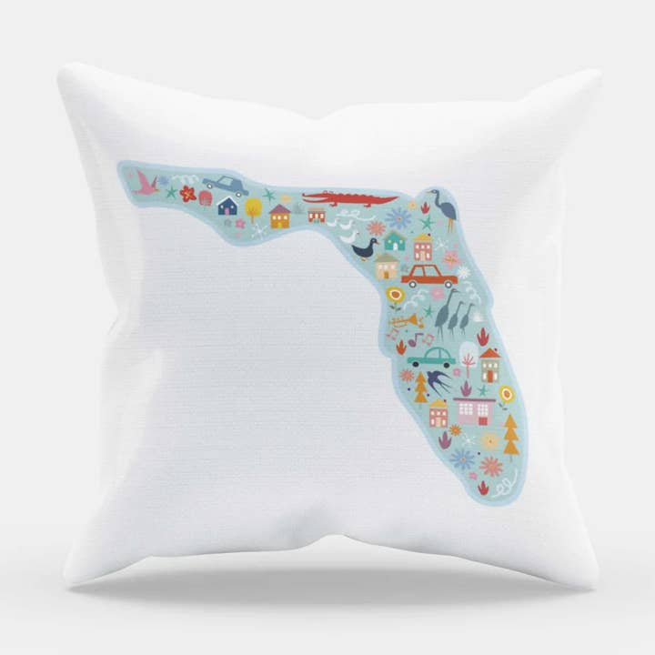 Coussin | Whimsy Florida State pour la vente par A. B. Newton and Company