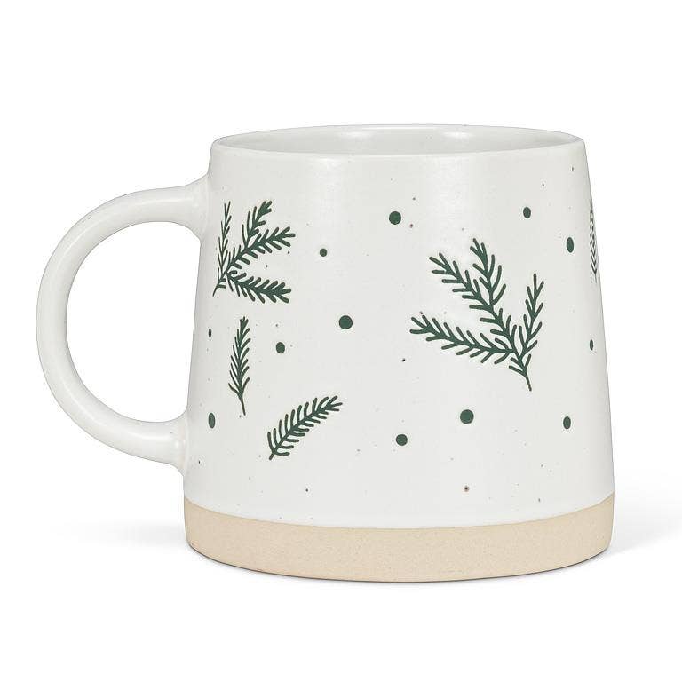 Abbott - Wholesale Coffee Mug - Wide Base Mug with Pine Branches-3.5"H(14oz)1