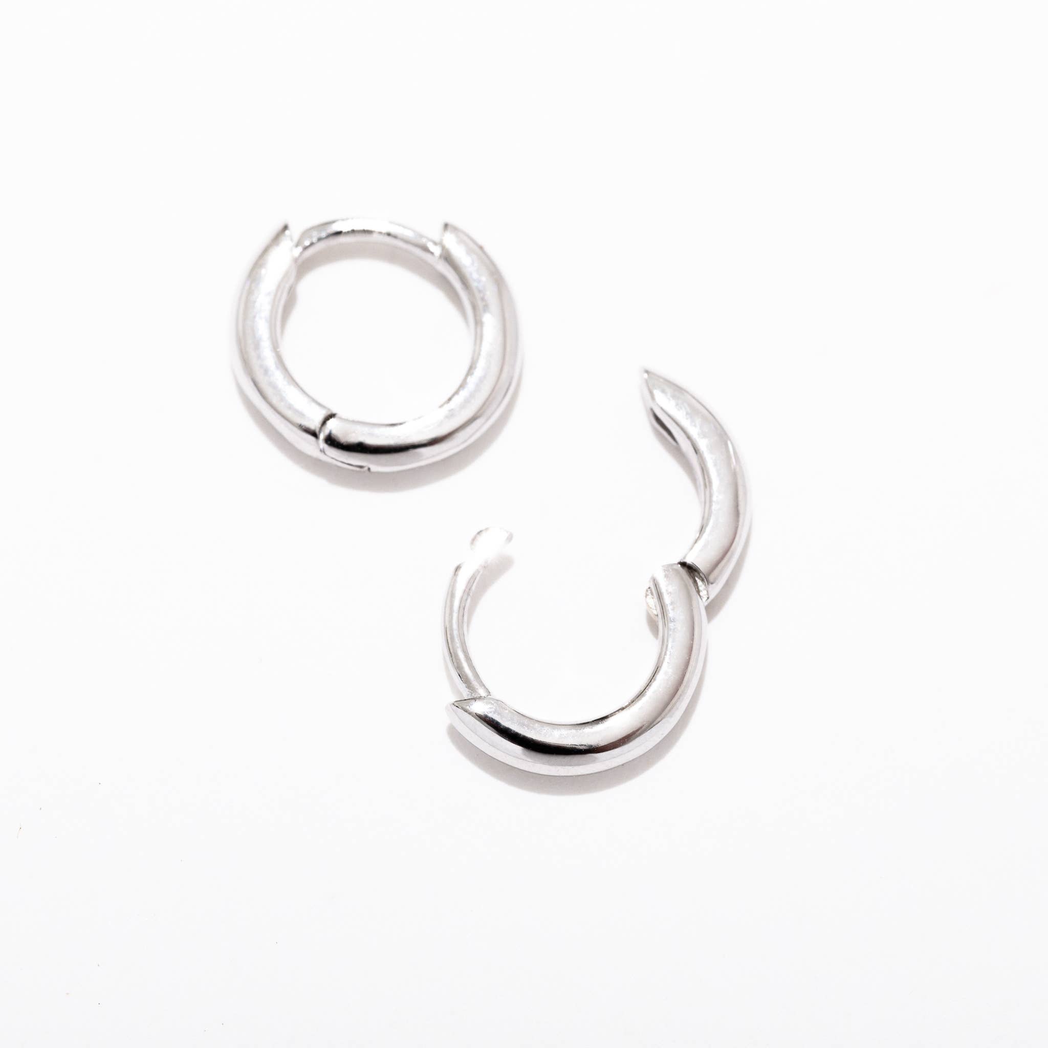 Larissa Loden - Wholesale Huggie Earrings - Margot Mini Huggie Hoop Earrings - Gold Plated or Sterling4