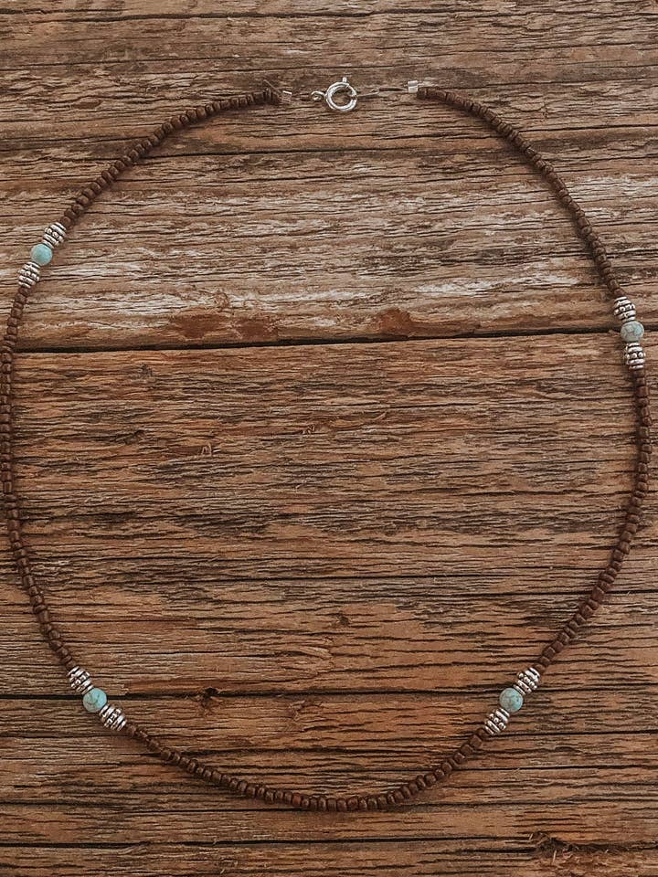 Gargantilla con cuentas navajo genuinas con cuentas turquesas para venta al por mayor de Wilde Soul