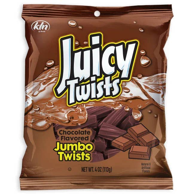 L&F Universal Goods - Wholesale Licorice - Juicy Twist Chocolate Jumbo Twist 12/4OZ0