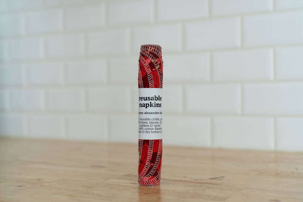 Lauren Alexander Designs – Guardanapo e pano de jantar por atacado – Guardanapos Reutilizáveis - Magnólia Vermelha0