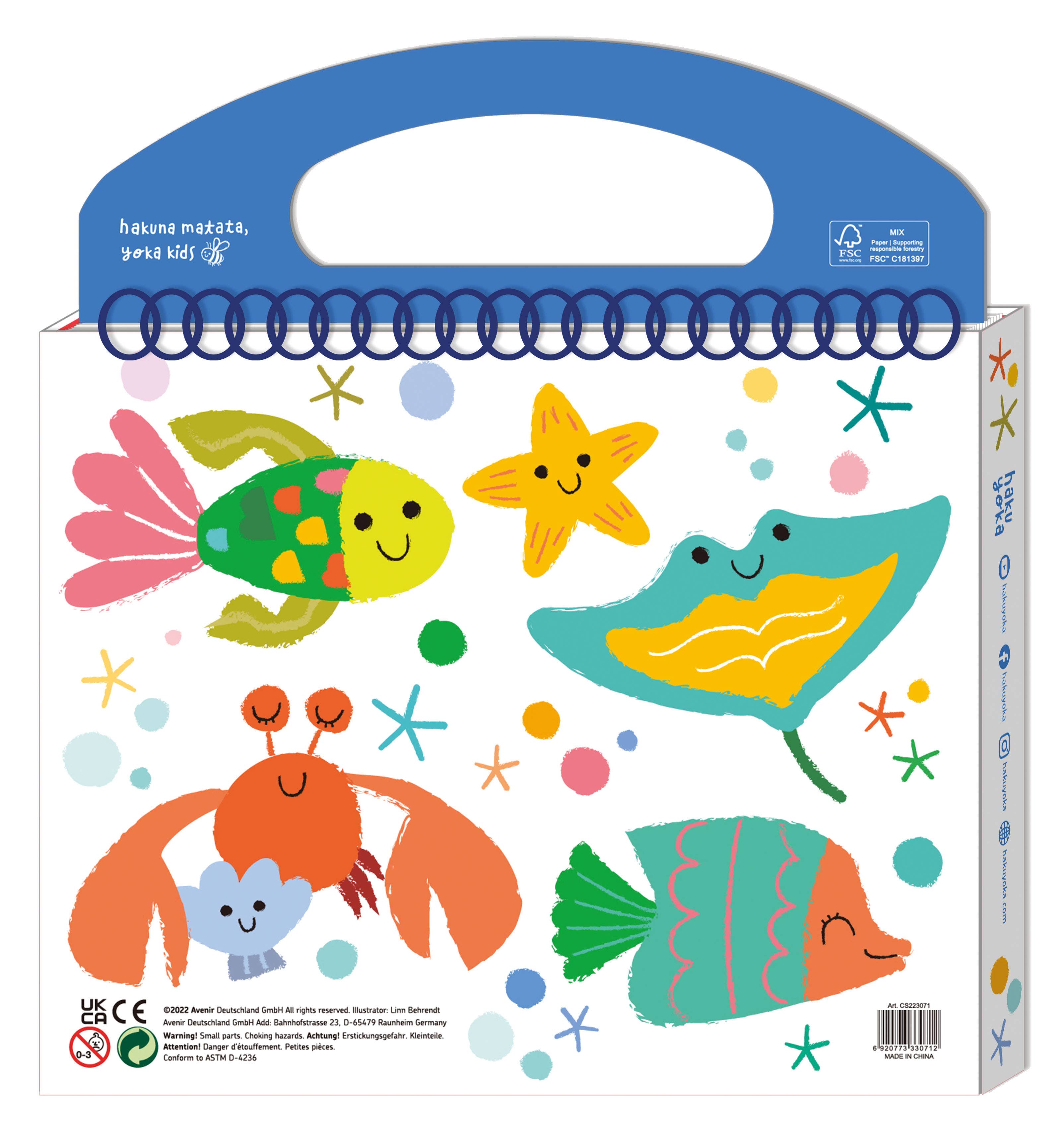 DAM - Vente Livre de coloriage et d'activités pour enfants et bébés - Haku Yoka - Mon premier kit de coloriage SEA FIRE2